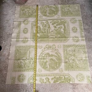 Vintage Green and Cream Toile Fabric